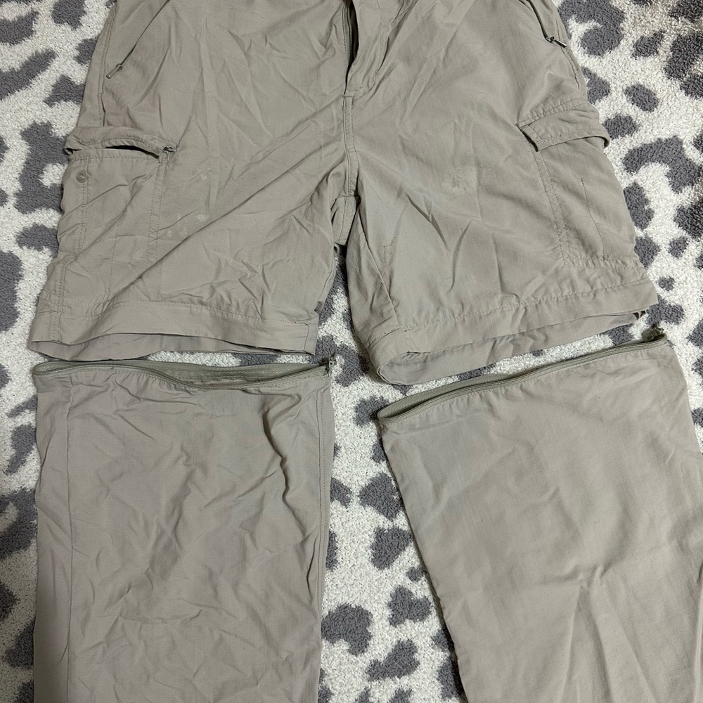 Womens Convertible Cargo Pants - Tan